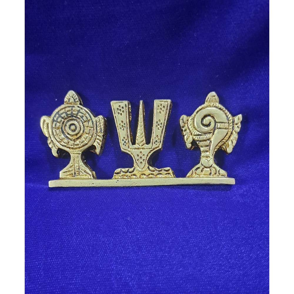 Brass Shanku Chakra Namam Stand 